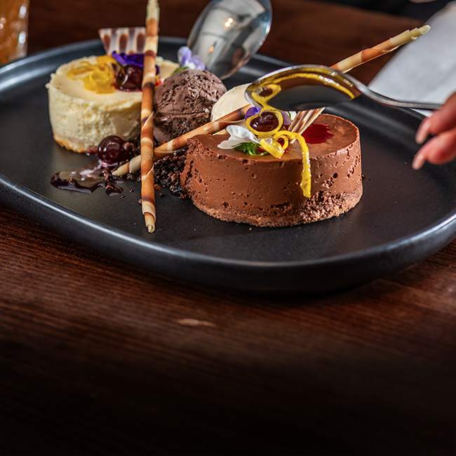 Dessert menu at The Victoria