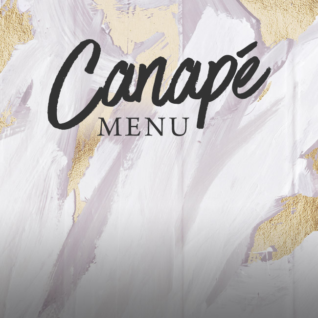 Canapé menu at The Victoria